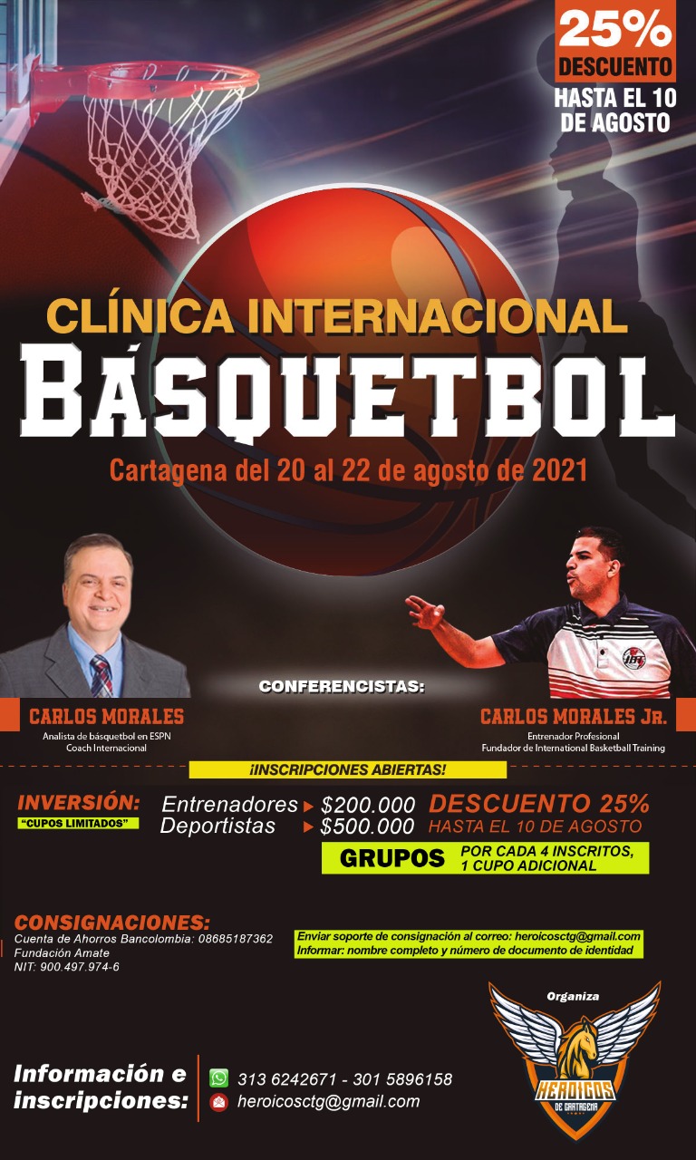 En Cartagena Primera Clínica Internacional de Basquetbol - Mundo Noticias