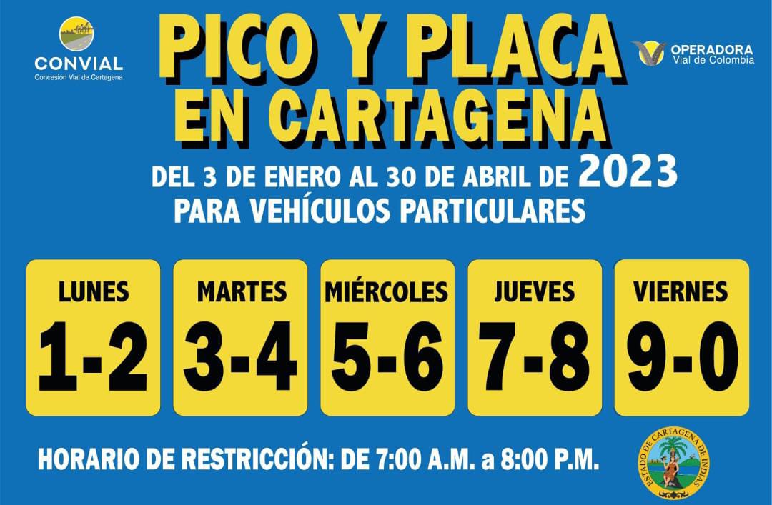 El Lunes Rotación De Pico Y Placa En Cartagena Mundo Noticias 4315