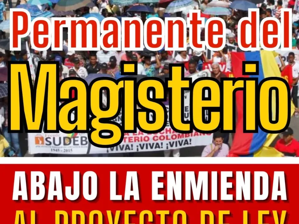 Desde mañana paro de maestros contra Enmienda al Proyecto de Ley Estatutaria