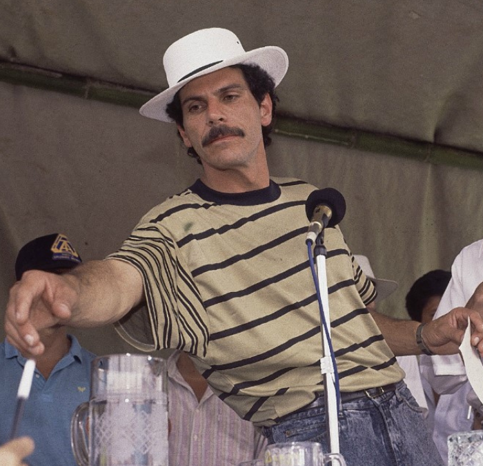 Carlos Pizarro Leongómez, durante su campaña a la Presidencia de la República de Colombia.