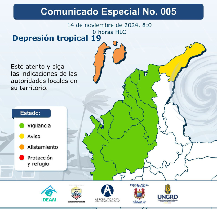 La Autoridad Marítima Colombiana, mediante las Capitanías de Puerto, se encargará de informar sobre cualquier posible limitación para garantizar la seguridad en el desarrollo de las actividades marino costeras.