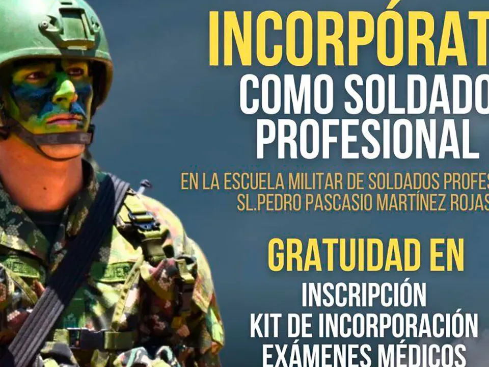Convocatoria a cursos de soldado profesional, oportunidad para jóvenes
