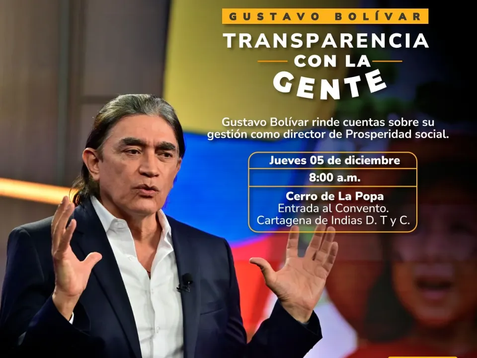 Director de Prosperidad Social Gustavo Bolívar rinde cuentas este jueves