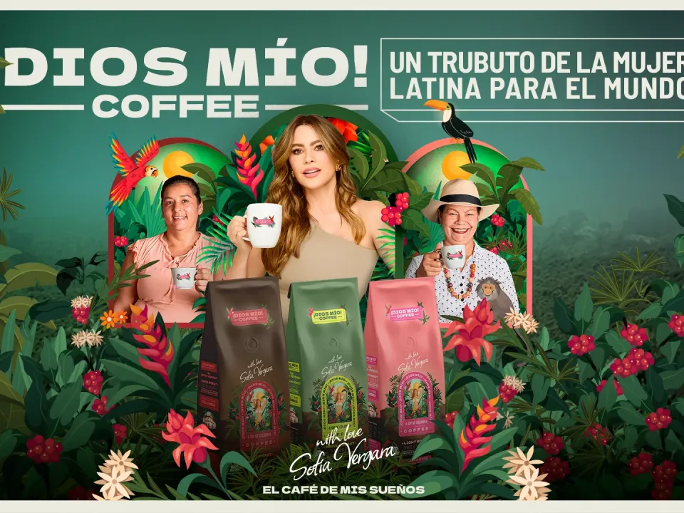 La estrella de Hollywood, Sofía Vergara, apuesta por el café con impacto: ¡Dios Mío! Coffee