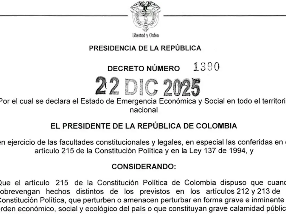 Gobierno oficializa declaratoria de Emergencia Económica y Social en Colombia