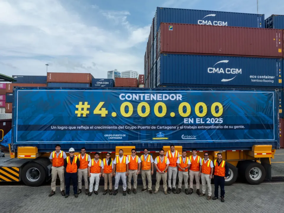 Récord del Grupo Puerto de Cartagena: 4 millones de contenedores movilizados en 2025