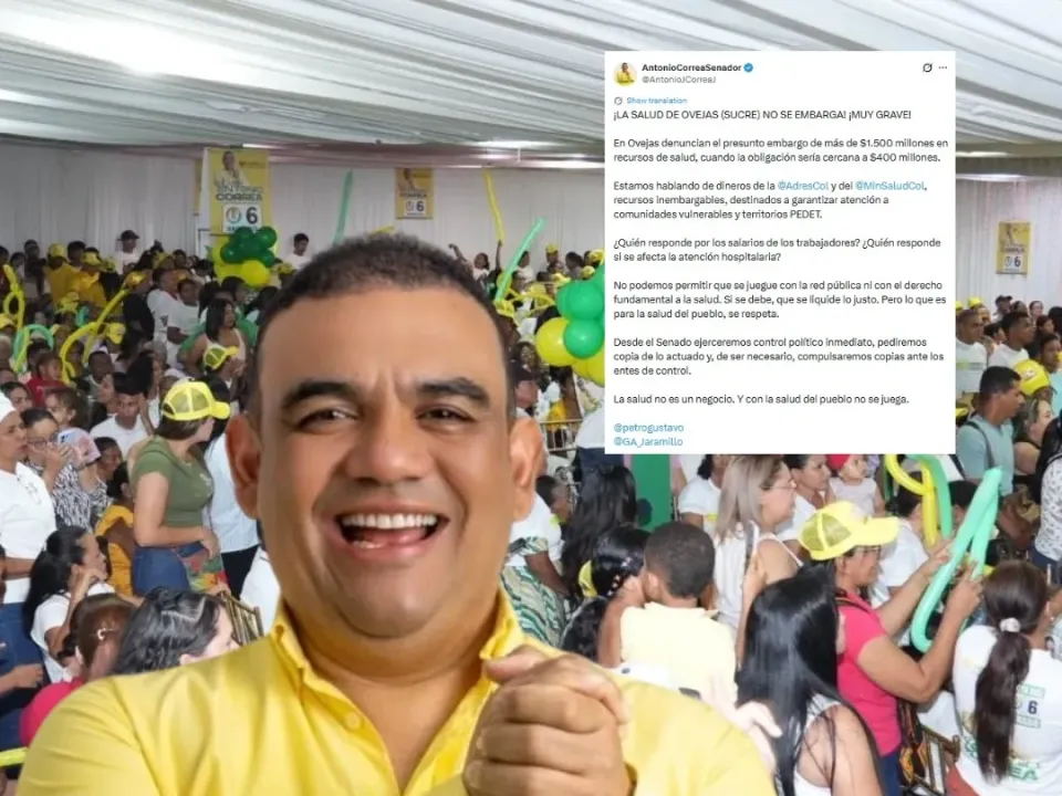 “La salud de Ovejas no se embarga”: Senador Correa anuncia control político por presunto embargo de $1.500 millones