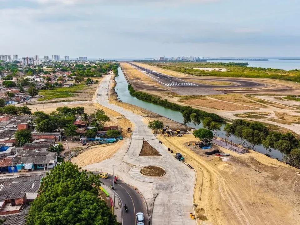 Avanza al 65 % la conexión de la Vía Perimetral con el 7 de Agosto en Cartagena, con nuevo muelle para pescadores