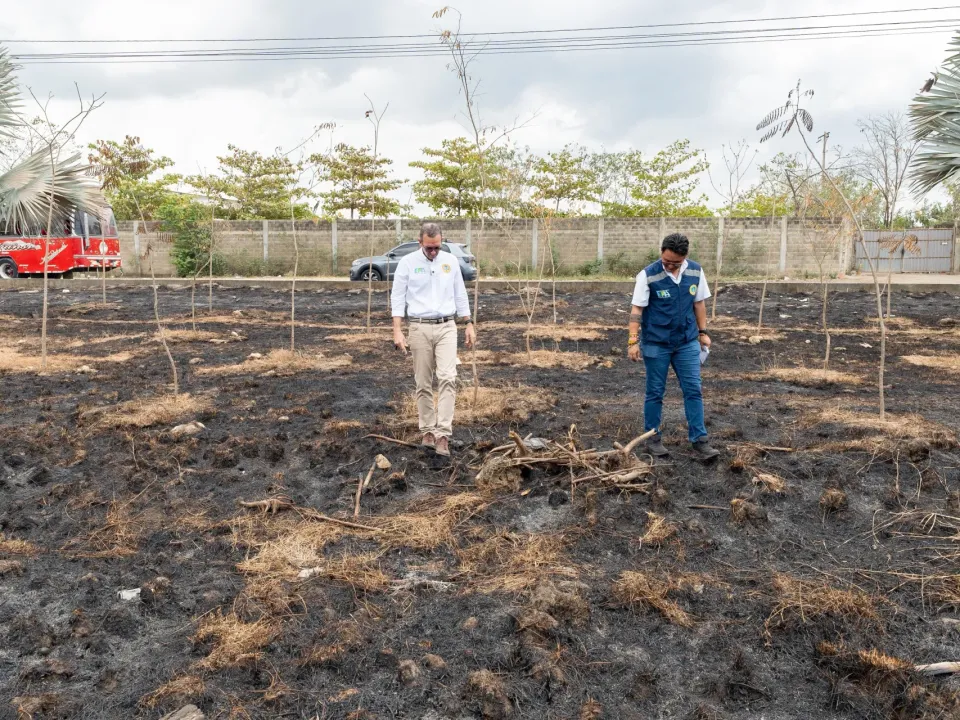 EPA Cartagena rechaza quema indiscriminada en separador vial de El Pozón
