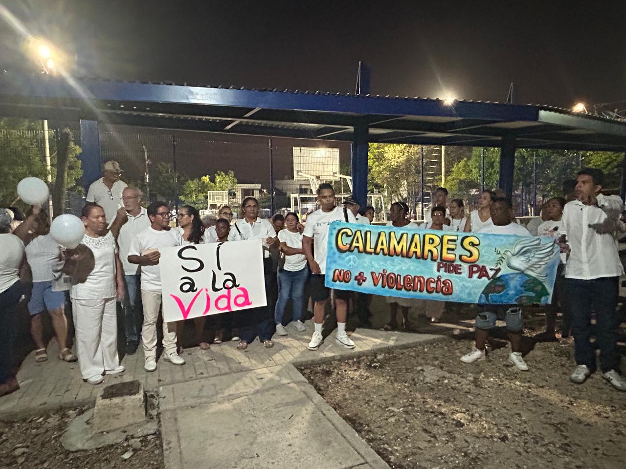 Velatón y marcha contra asesinatos de jóvenes en Los Calamares