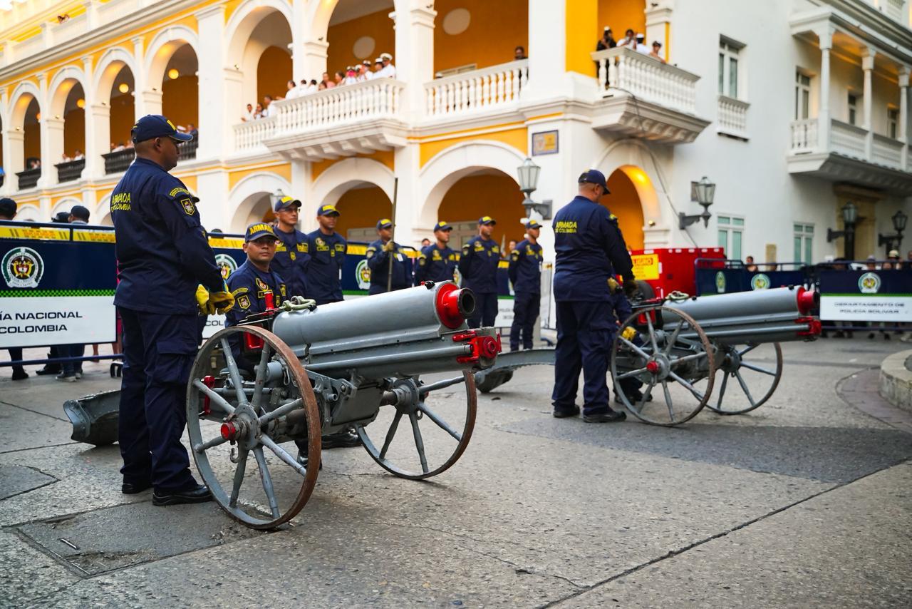 Cartagena revive histórico cañonazo tras más de 200 años, gracias a la Gobernación y Armada de Colombia