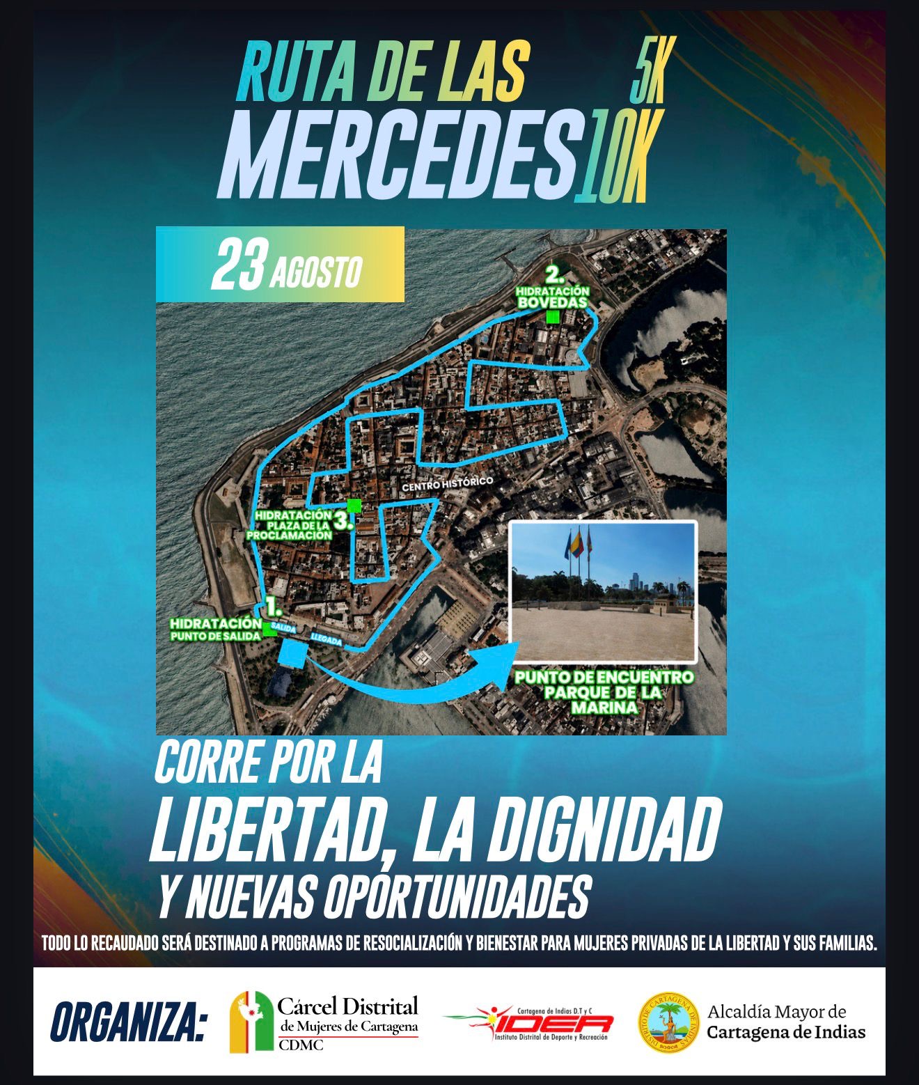 Cartagena se prepara para la primera edición de la Ruta de las Mercedes 5K y 10K: ¡Una carrera con propósito social