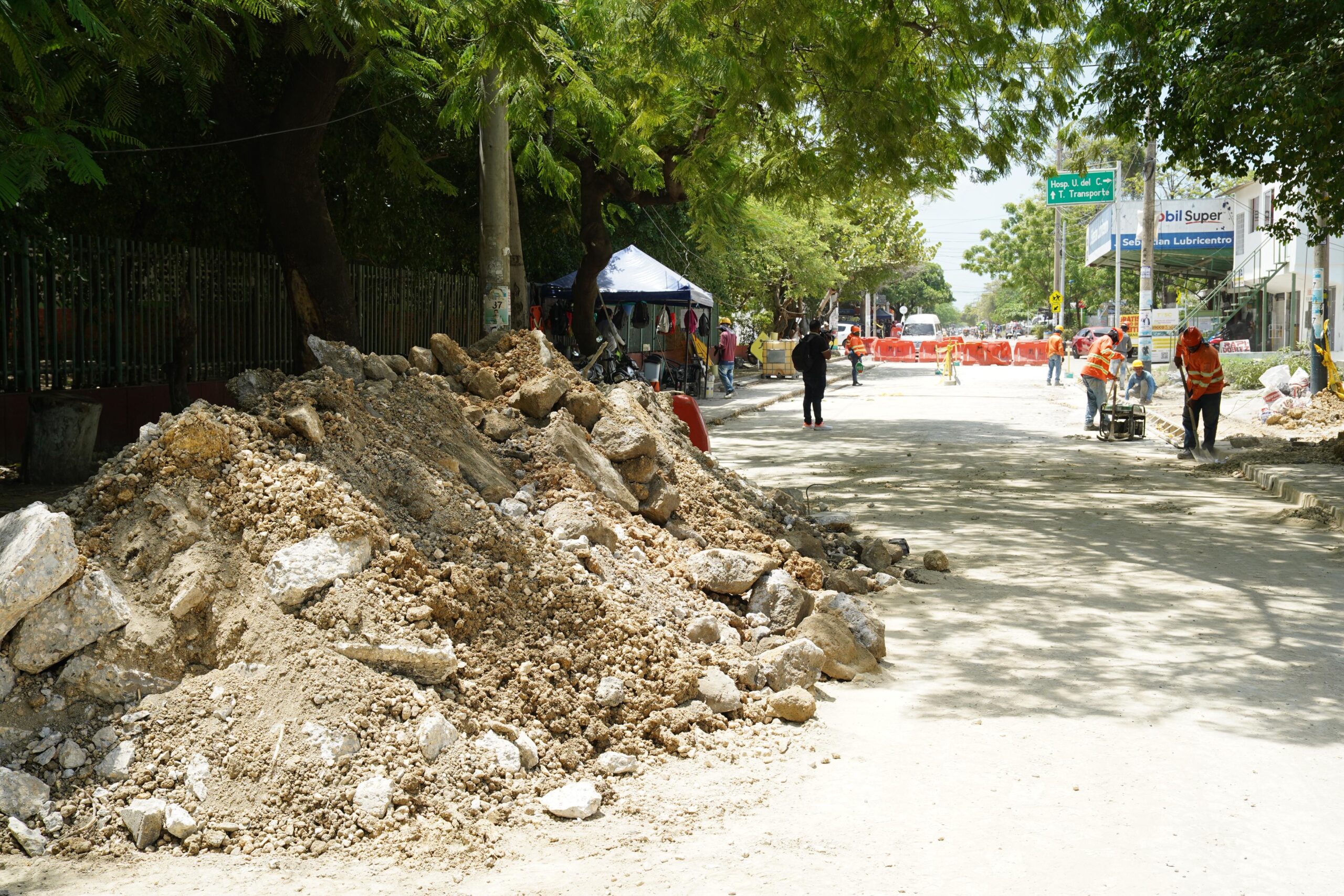 Avanzan obras en la avenida Pedro Romero con dos frentes de trabajo simultáneos