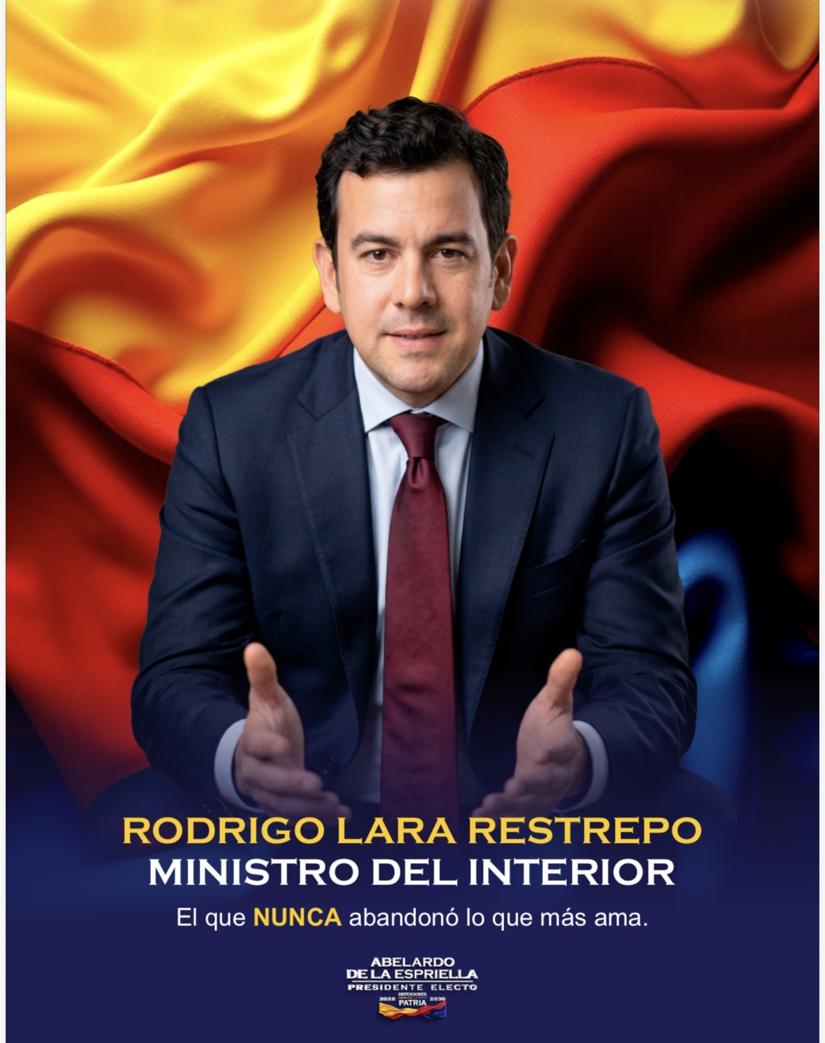 Rodrigo Lara Restrepo será ministro del Interior del Gobierno de la Patria Milagro