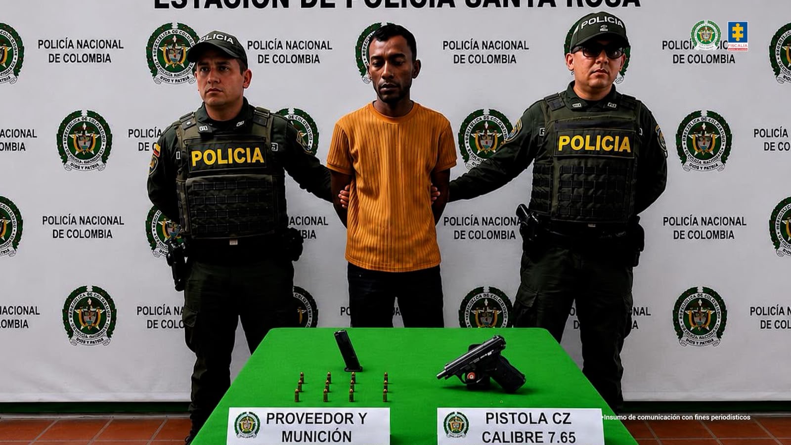 Judicializan en Bolívar a cuatro hombres señalados de portar armas y explosivos