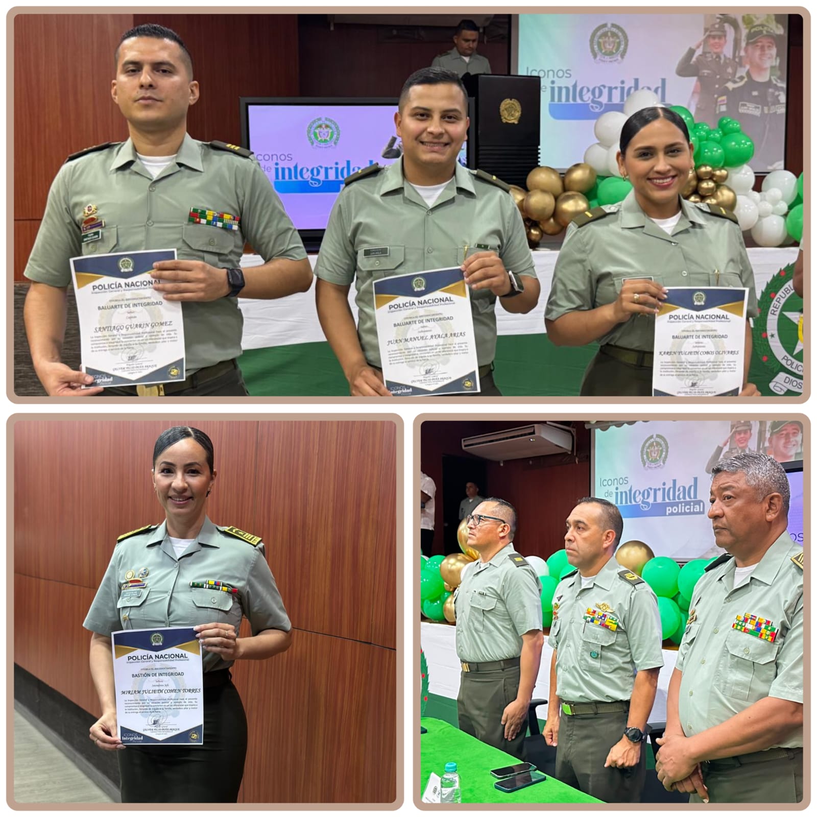 21 policías fueron reconocidos como Baluartes y Bastiones de la Integridad en Cartagena