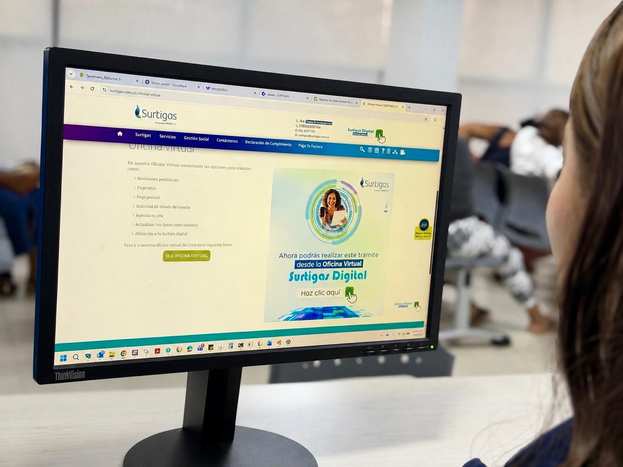 Surtigas fortalece atención a usuarios con canales digitales y línea telefónica