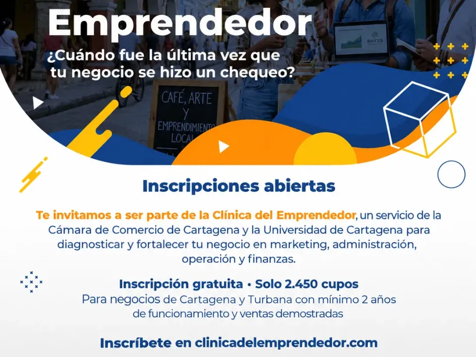 Unicartagena y Cámara de Comercio abren la Clínica del Emprendedor