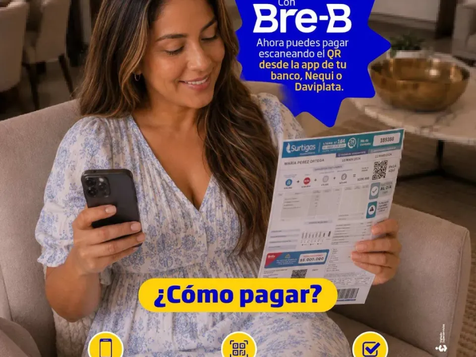 Usuarios de Surtigas ya pueden pagar su factura a través de Bre‑B
