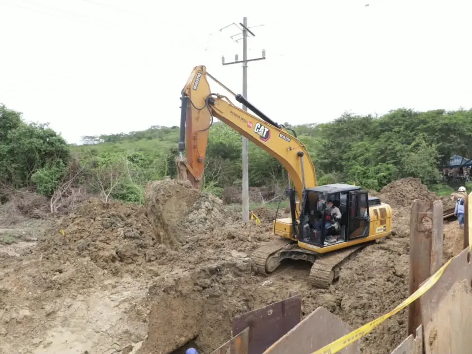 Reparación de tubería de 45 pulgadas en Pasacaballos alcanza un 55 % de avance
