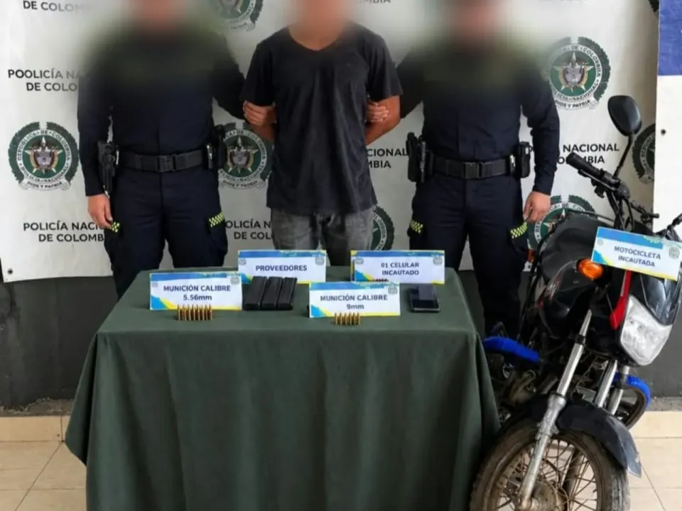 Incautan municiones para fusil durante captura de presunto integrante del Clan del Golfo