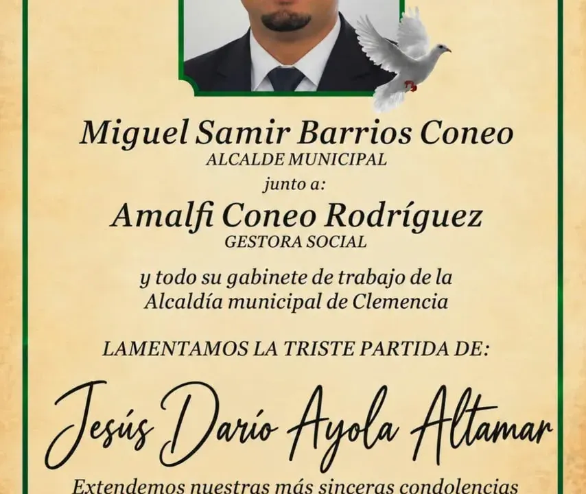 Clemencia suspende acto del Reinado Cultural tras asesinato de Jesús Darío Ayola Altamar