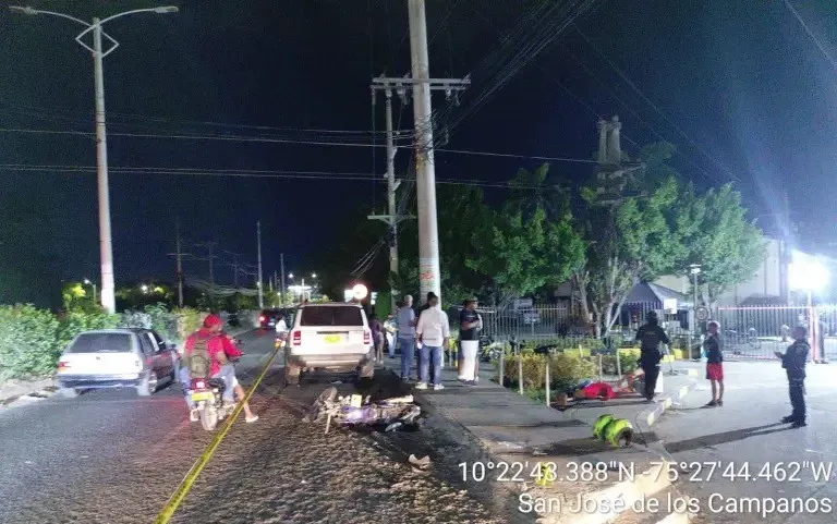 Dos muertos en siniestros viales en San José de Los Campanos y Canapote