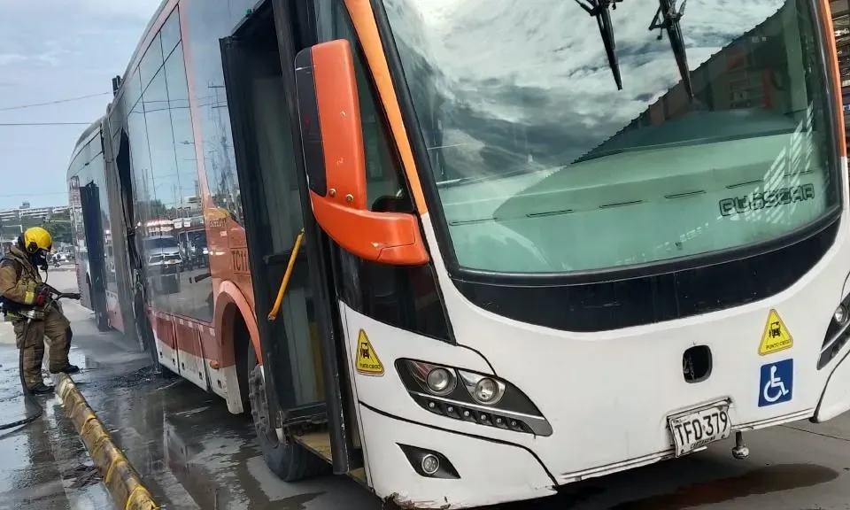Emergencia en bus articulado de Transcaribe